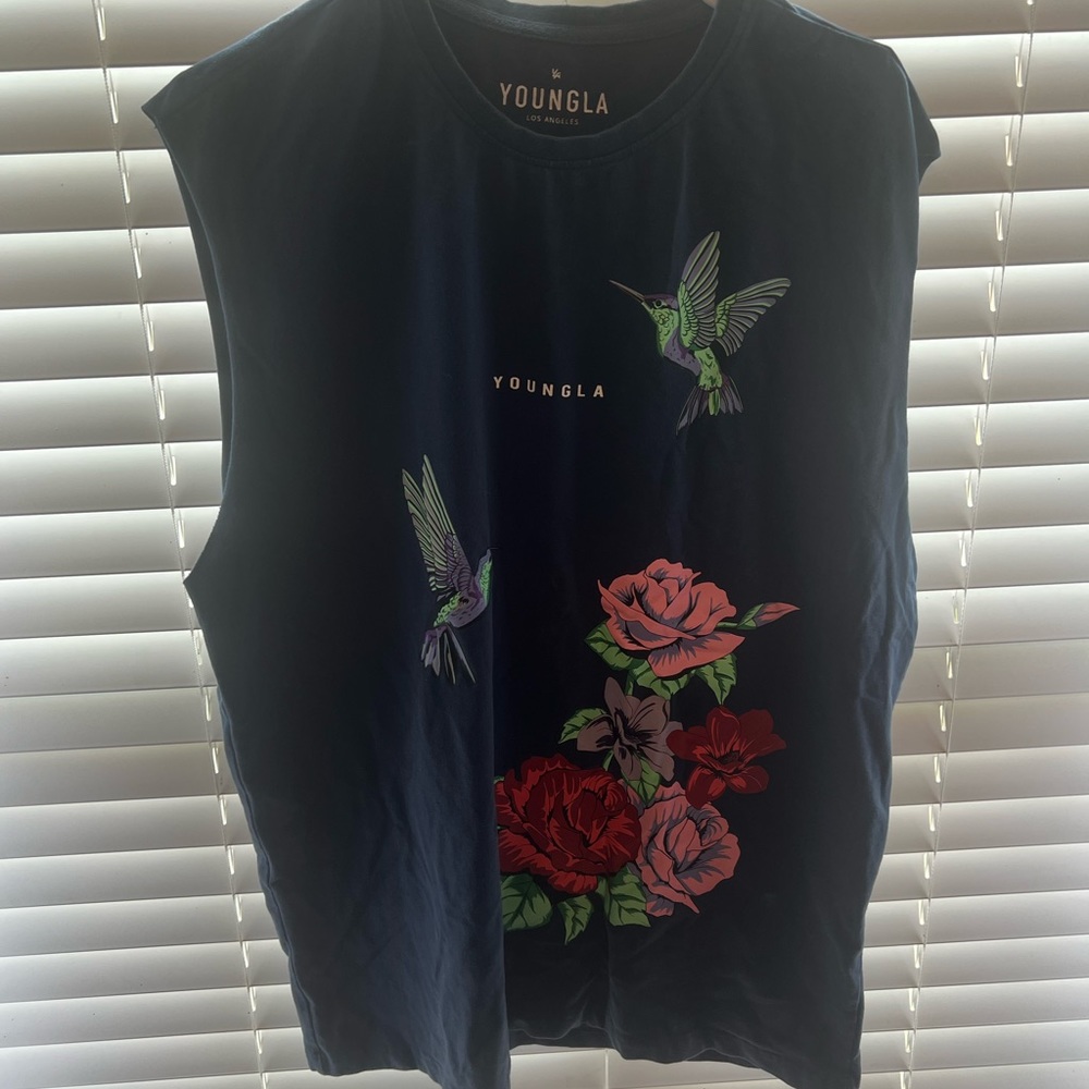 YoungLA Blue cutoff Tee